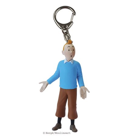 Keychain Tintin wearing blue sweater