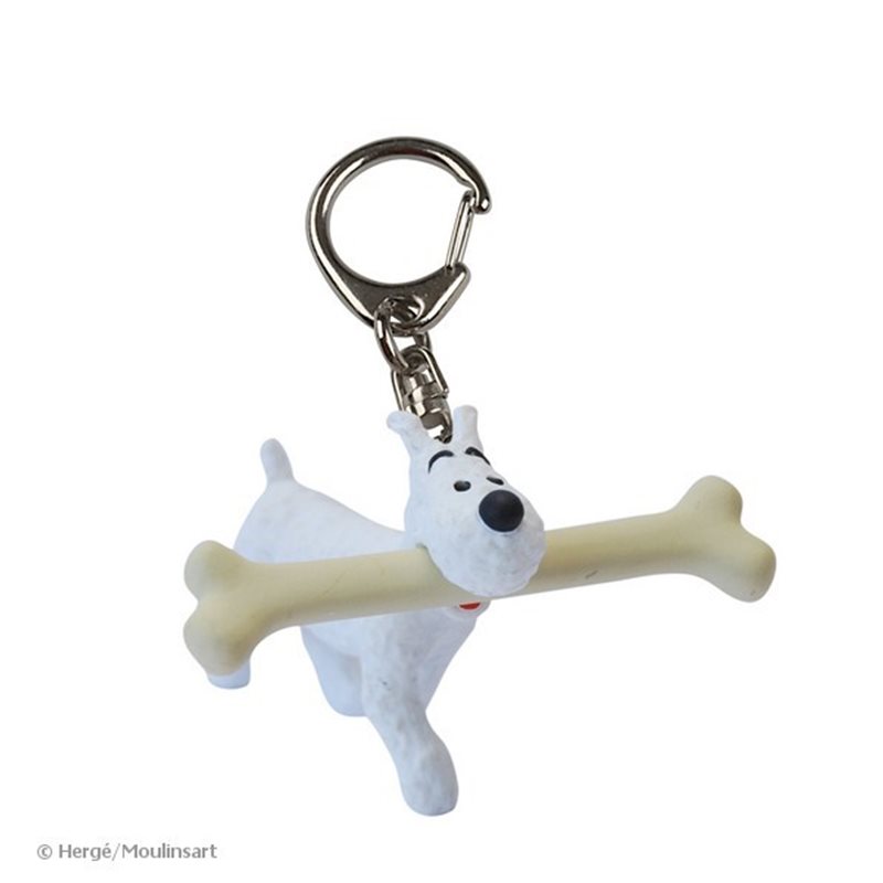 Keychain Snowy walking with bone, 4,5cm - The Adventures of Tintin (Moulinsart )