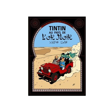 Postcard Tintin Album: Tintin au pays de l'or noir