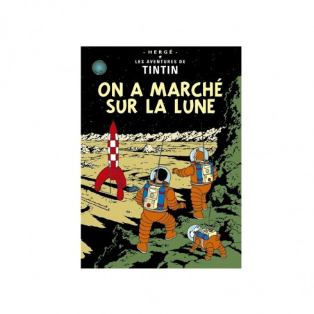 Postcard Tintin Album: On a marché sur la Lune