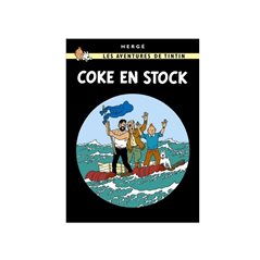 Postcard Tintin Album: Coke en Stock