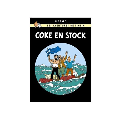 Postcard Tintin Album: Coke en Stock