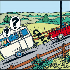 Tintin car: Tintin and Snowy in the caravan Nº28 (Moulinsart 29028)