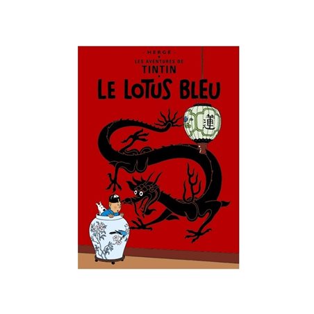 Cover-Poster Tintin: Le Lotus Bleu