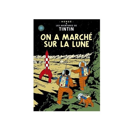 Cover-Poster Tintin: On a marche sur la Lune