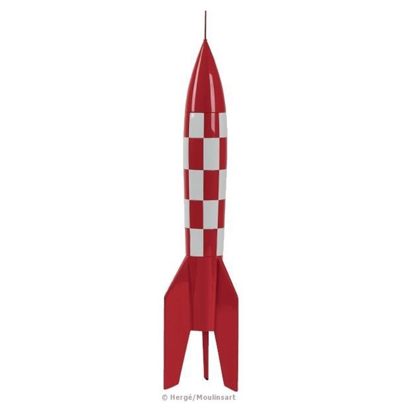 Kunstharzfigur Tim und Struppi Rakete XFLR6, 55 cm
