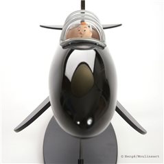 Figurine resin Tintin and Snowy in the shark submarine