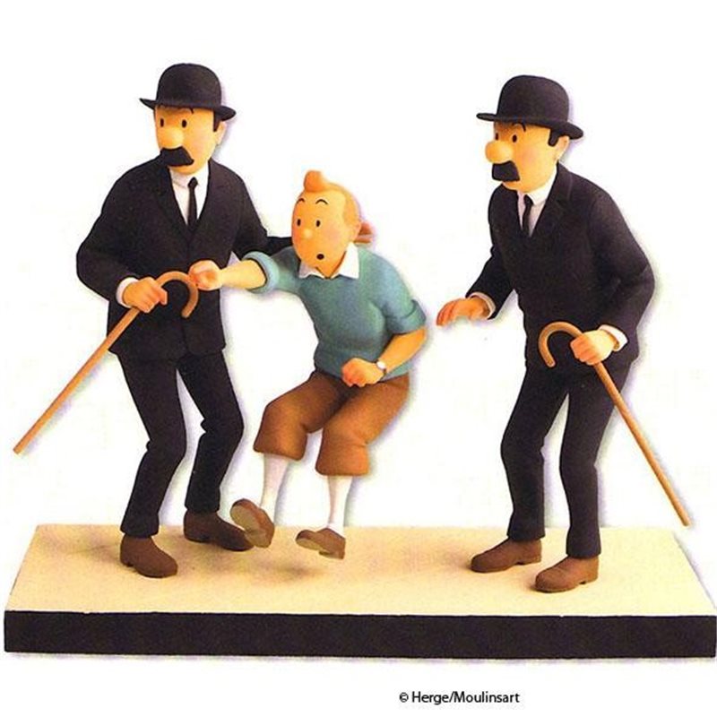 Tintin Statue Resin Fariboles: Thomson and Thompson (Collection Privilège, Moulinsart 44004)