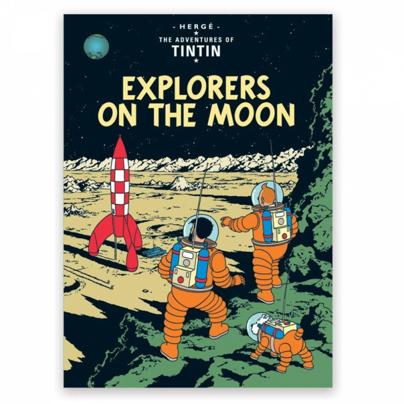 Postcard Tintin Album: Explorers on the Moon