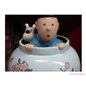 Figurine resin Tintin and Snowy in Vase, 17 cm