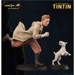 Figurine resin Tintin and Snowy running