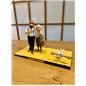 Tintin Statue Resin Fariboles: Tintin, Captain Haddock and Snowy (Collection Privilège, Moulinsart 44006)