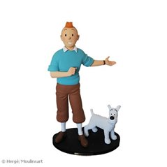 Figurine resin Tintin and Snowy Flight 714