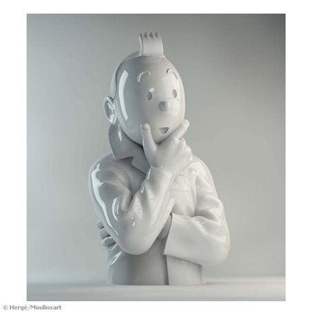 Porcelain-Bust Tintin: : Tim denkend, brillant