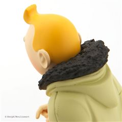 Figurine resin Tintin and Snowy with mushroom