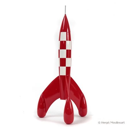Figurine resin Tintin Rocket, 72 cm