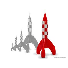 Kunstharzfigur Tim und Struppi Rakete Tintin 46957