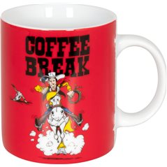 Lucky Luke Tasse Kaffe & Tee: Luke auf Jolly Jumper Coffe Break. 300ml Könitz