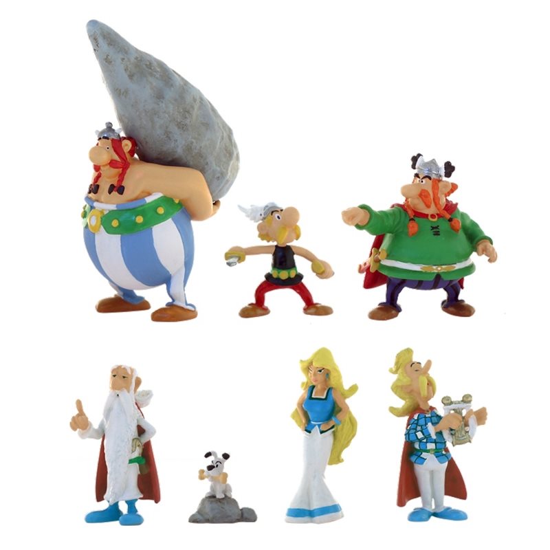 Asterix & Obelix Figuren: Tube Asterix Das Dorf mit 7 Mini-Figuren (Plastoy 70385)
