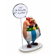Asterix Resin Statue: Obelix "OUI JE BOUDE, ET ALORS ?" Adventure of Astérix (Plastoy 00126) 