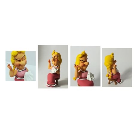 Asterix & Obelix Figur: Gutemine strickend, 13 cm (Fariboles FARBON) 