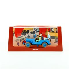 Tintin car: The Blue jeep CJ 2a Destination Moon Nº09 (Moulinsart 29509)