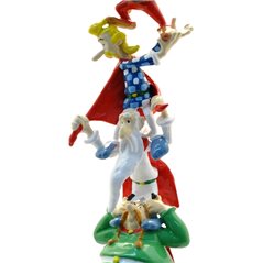 Asterix Pixi Figurine Ensamble: Astérix and Obélix column 60 Years,  30cm (Pixi 2336)