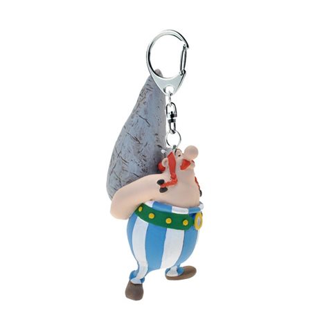 Asterix & Obelix Schlüsselanhänger: Obelix mit Hinkelstein (Plastoy)