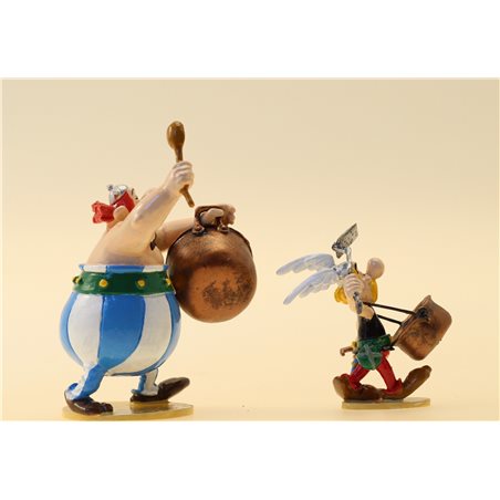 Asterix & Obelix Figur: Metallfiguren Szene Topfmarsch aus Die Lorbeeren des Cäsar (Pixi 2358)