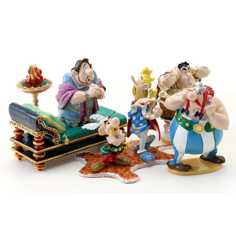 Asterix & Obelix Figur: Metallfiguren Szene aus dem Asterix Album Der goldene Hinkelstein (Pixi 2365)