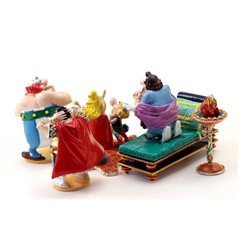 Asterix & Obelix Figur: Metallfiguren Szene aus dem Asterix Album Der goldene Hinkelstein (Pixi 2365)