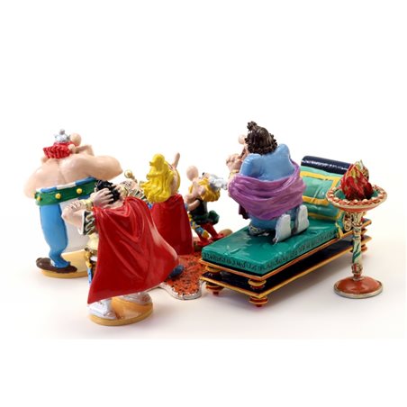 Asterix & Obelix Figur: Metallfiguren Szene aus dem Asterix Album Der goldene Hinkelstein (Pixi 2365)