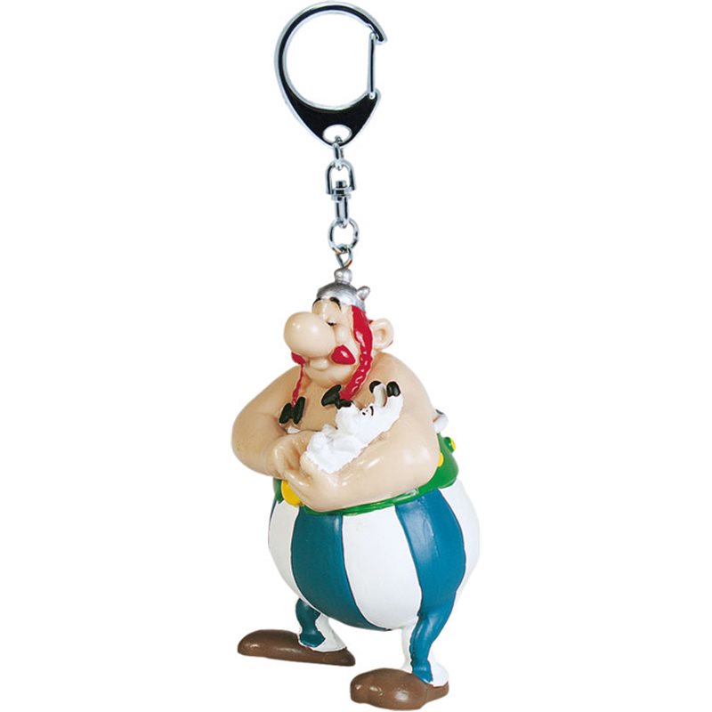 Asterix & Obelix Schlüsselanhänger: Obelix mit Idefix (Plastoy)