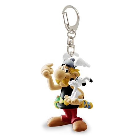Asterix & Obelix Schlüsselanhänger: Asterix mit Idefix im Arm (Plastoy)
