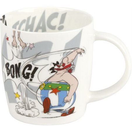 Asterix und Obelix Tasse Kaffe & Tee: Bong! Paf! K.O. 380ml Könitz