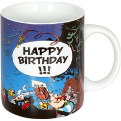 Asterix und Obelix Tasse Kaffe & Tee: Happy Birthday, 300ml Könitz