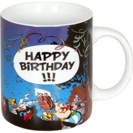 Asterix Mug: Happy Birthday, 300ml Könitz