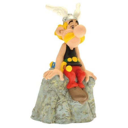 Asterix Saving bank: Asterix sitting on stone (Plastoy 80039)