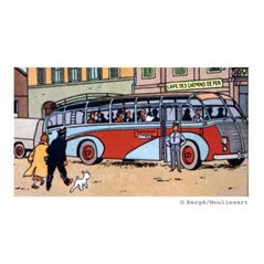 Model car Tintin: Swissair Bus