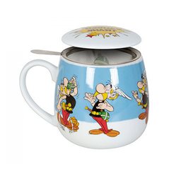 Asterix Mug Coffee & Tee: Asterix with strainer and lid
