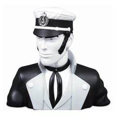 Corto Maltese Figur: Kunstharz Büste in Schwarz Weiß, 23cm (Moulinsart 46967100)