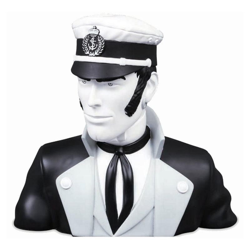 Corto Maltese Resin Bust in Black and White, 23cm (Moulinsart 46967100)
