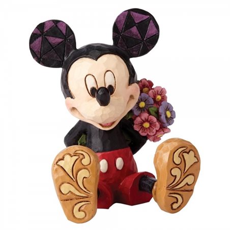 Collectible figure Mickey Mouse with flowers, 7 cm (Enesco 4054284) 