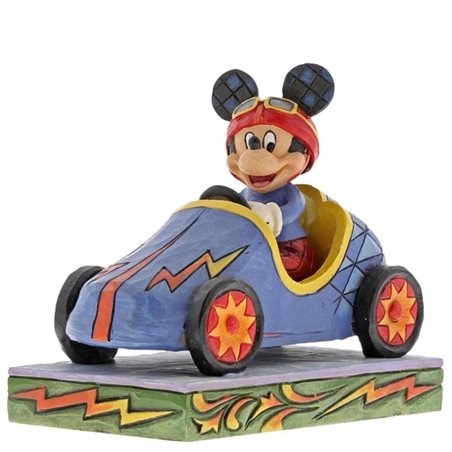 Collectible figure Mickey Mouse in racecar, 10 cm (Enesco 6000974) 