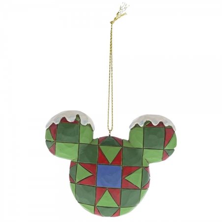 Christmas Mickey Mouse Hanging Ornament Set of 4, 7 cm (Enesco A29543) 