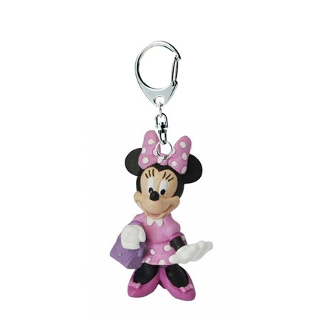 Walt Disney Schlüsselanhänger: Minnie Maus mit Tasche, 7 cm (Bullyland)
