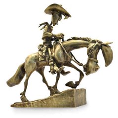 Lucky Luke Statue bronze: Lucky Luke and Jolly Jumper (Pixi 5498)
