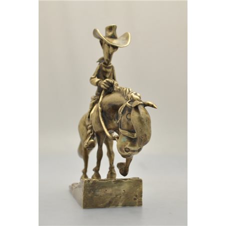 Lucky Luke Statue bronze: Lucky Luke and Jolly Jumper (Pixi 5498)