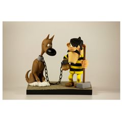 Lucky Luke Figur: Kunstharzfigur Joe Dalton und Rantanplan (Fariboles JOP)