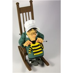 Lucky Luke Figur: Kunstharzfigur Ma Dalton im Schaukelstuhl, 16,5 cm (Fariboles MAD)